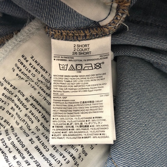 NWT Gap Mid Rise Skinny Jeans 26 Short/2P - Picture 5 of 5